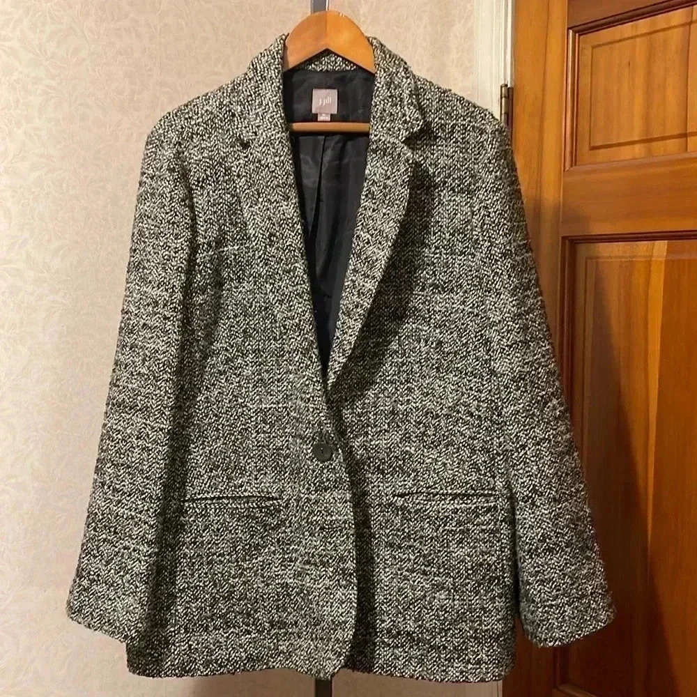J Jill Tweed blazer size xl